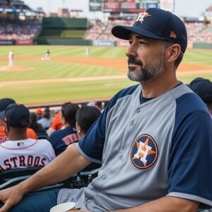 Majestic‎ MLB Houston Astros Baseball Jersey Gray Navy M M